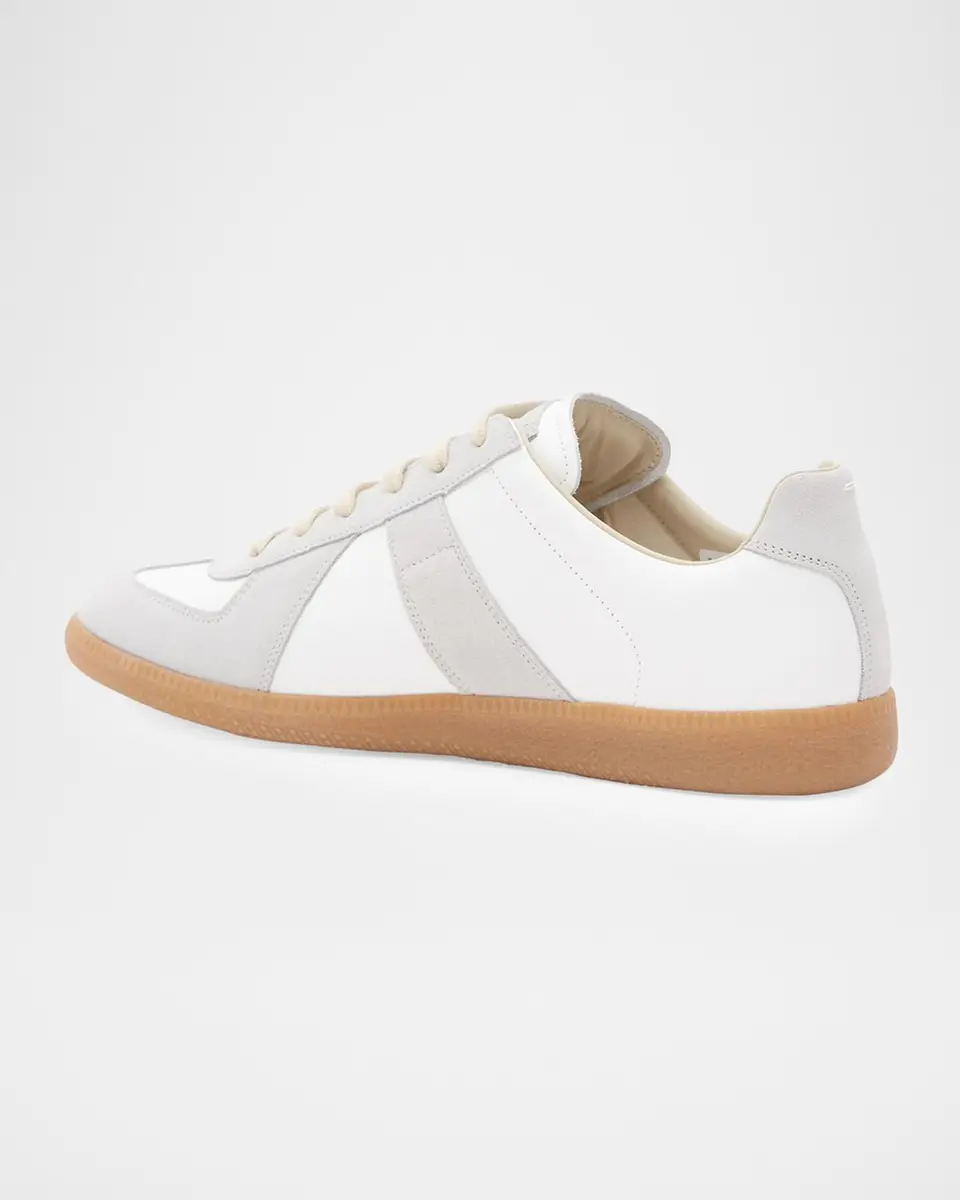 Maison Margiela Men's Replica Leather Low-Top Sneakers | Thumbnail 3 Maison Margiela Men's Replica Leather Low-Top Sneakers | Thumbnail 3
