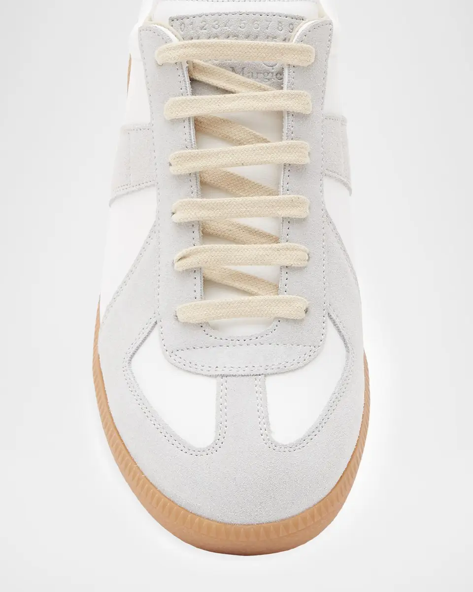 Maison Margiela Men's Replica Leather Low-Top Sneakers | Thumbnail 4 Maison Margiela Men's Replica Leather Low-Top Sneakers | Thumbnail 4