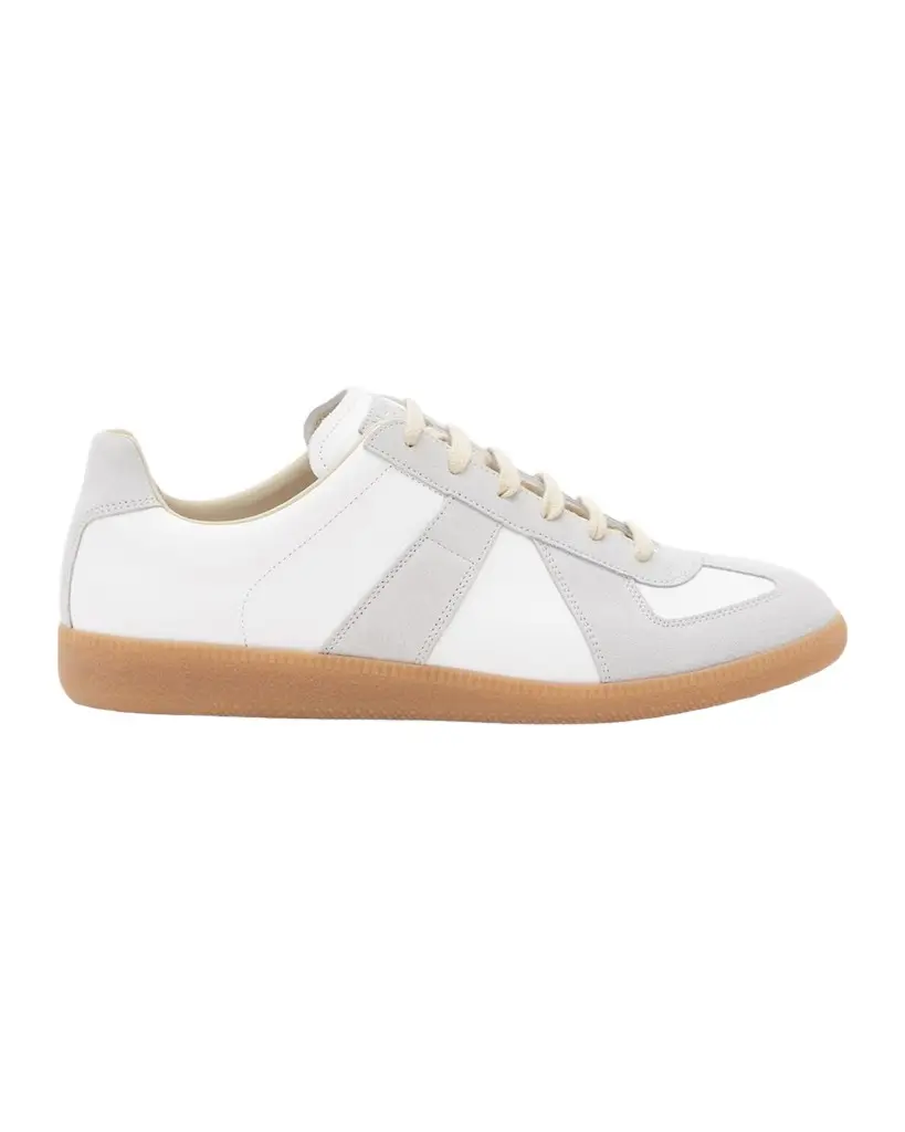 Maison Margiela Men's Replica Leather Low-Top Sneakers