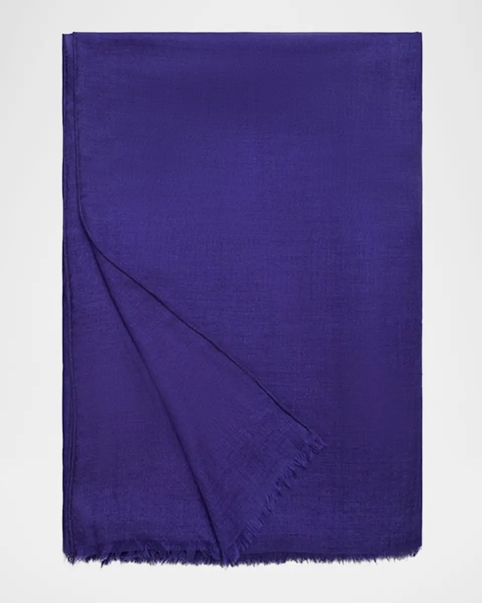 Akris Cashmere-Silk Fringe Trim Scarf | Thumbnail 3 Akris Cashmere-Silk Fringe Trim Scarf | Thumbnail 3