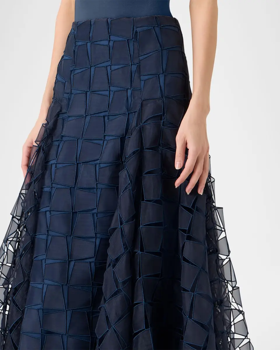 Akris Embroidered Organza Handkerchief Midi Skirt | Thumbnail 4 Akris Embroidered Organza Handkerchief Midi Skirt | Thumbnail 4