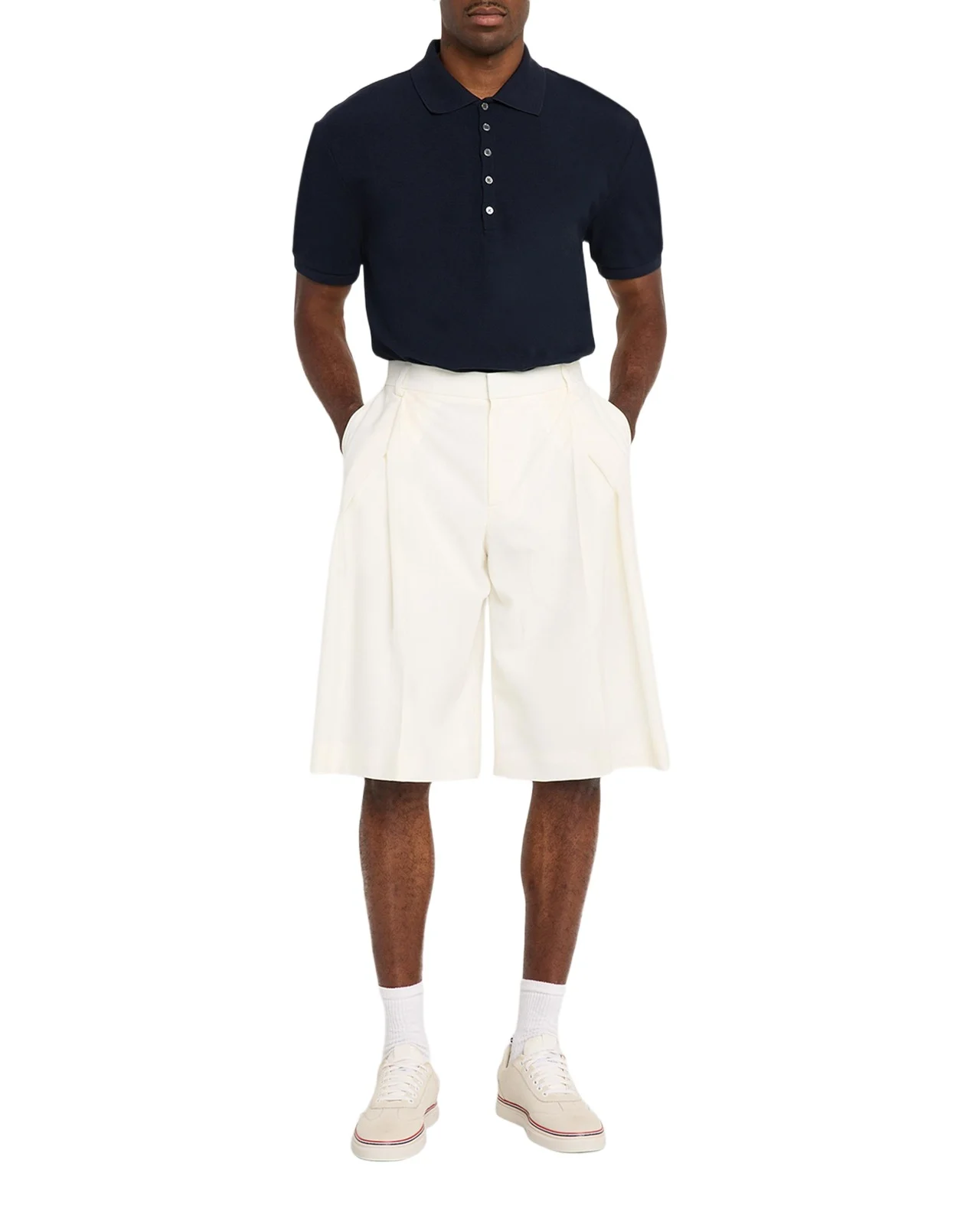 Thom Browne Men's Pique 4-Bar Polo Shirt