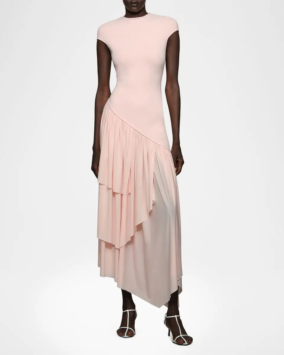 Et Ochs Elowen Draped Knit Combo Maxi Dress | Thumbnail 6