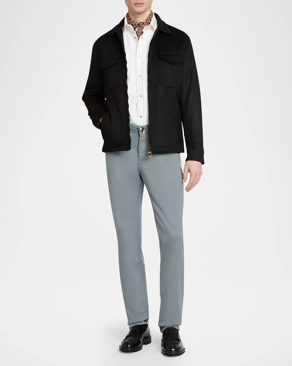 Kiton Men's Cotton Stretch Slim Five-Pocket Pants | Thumbnail 2