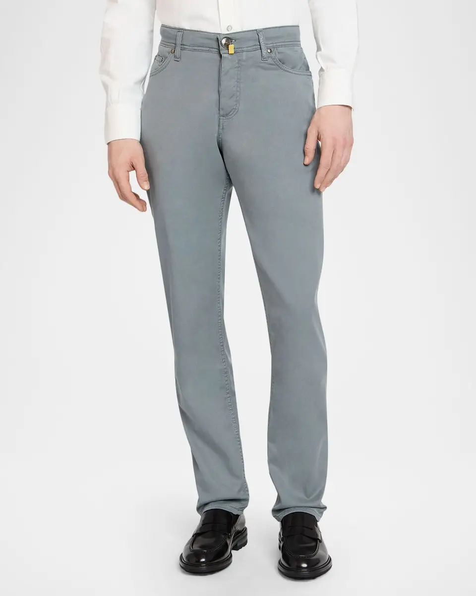 Kiton Men's Cotton Stretch Slim Five-Pocket Pants | Thumbnail 4