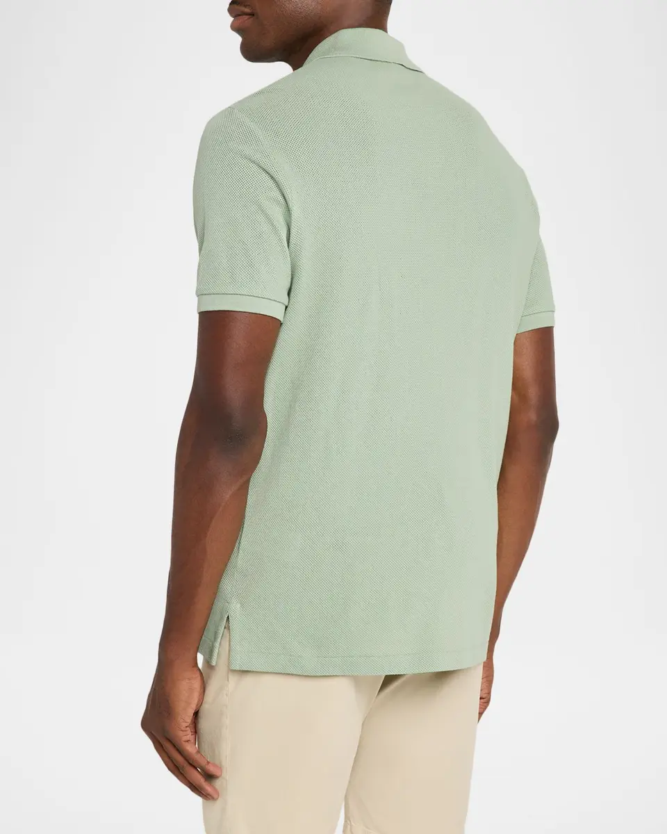 Polo Ralph Lauren Men's Pointelle Jersey Cotton Polo Shirt | Thumbnail 3 Polo Ralph Lauren Men's Pointelle Jersey Cotton Polo Shirt | Thumbnail 3