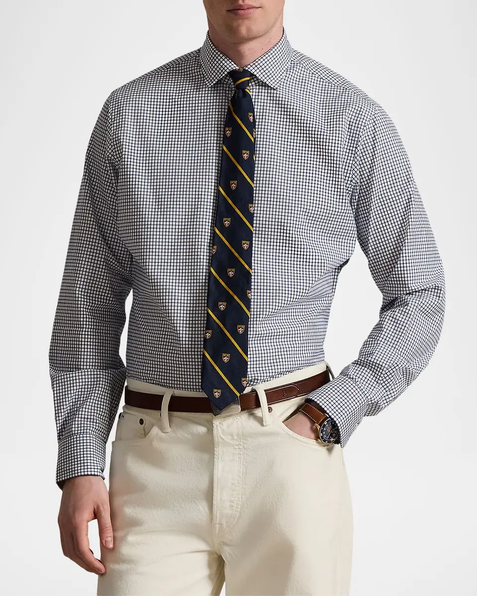 Polo Ralph Lauren Men's Classic-Fit Grid Check Poplin Sport Shirt | Thumbnail 4