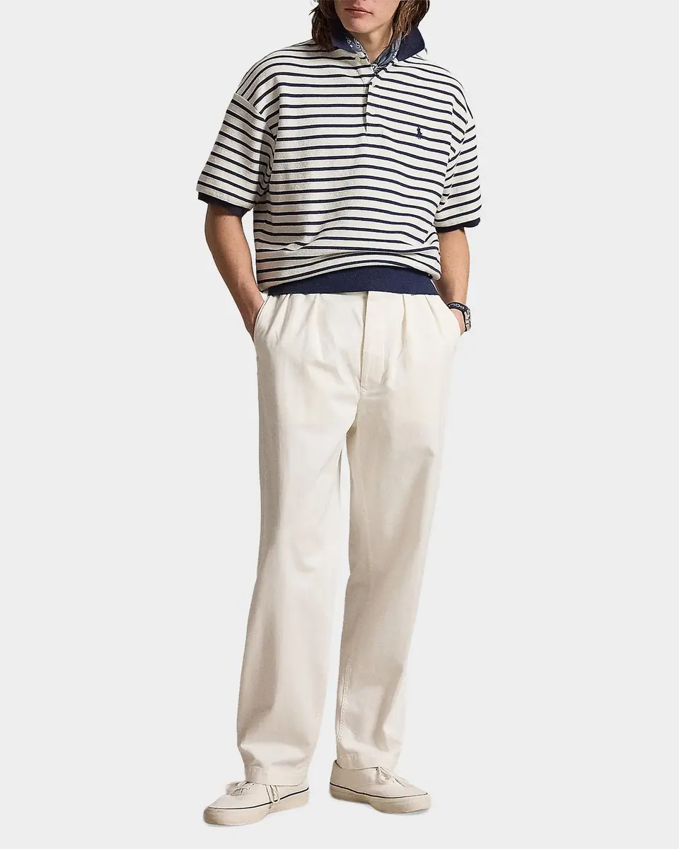 Polo Ralph Lauren Men's Relaxed Fit Stripe Textured Polo Shirt | Thumbnail 2