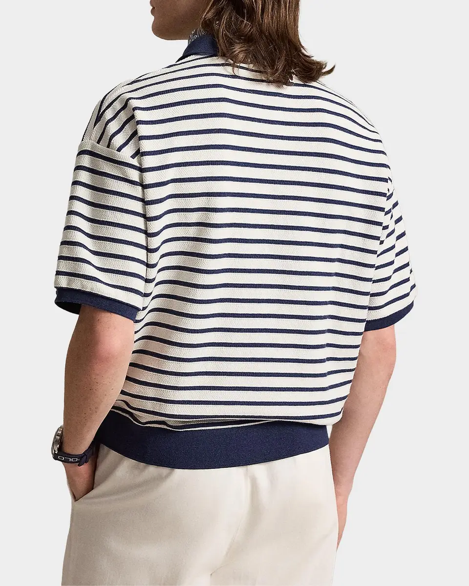 Polo Ralph Lauren Men's Relaxed Fit Stripe Textured Polo Shirt | Thumbnail 3