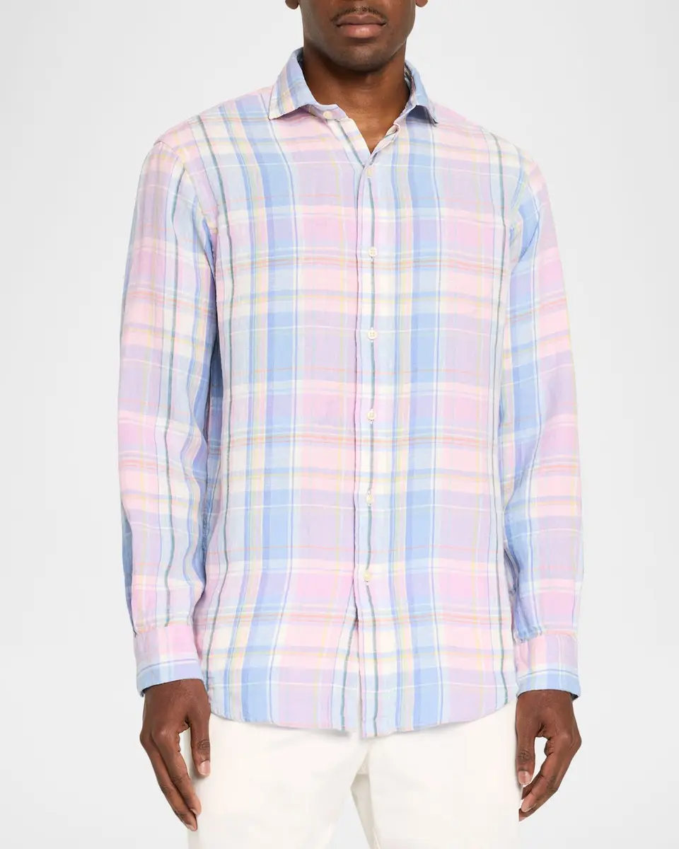 Polo Ralph Lauren Men's Multicolor Plaid Oxford Sport Shirt | Thumbnail 4 Polo Ralph Lauren Men's Multicolor Plaid Oxford Sport Shirt | Thumbnail 4