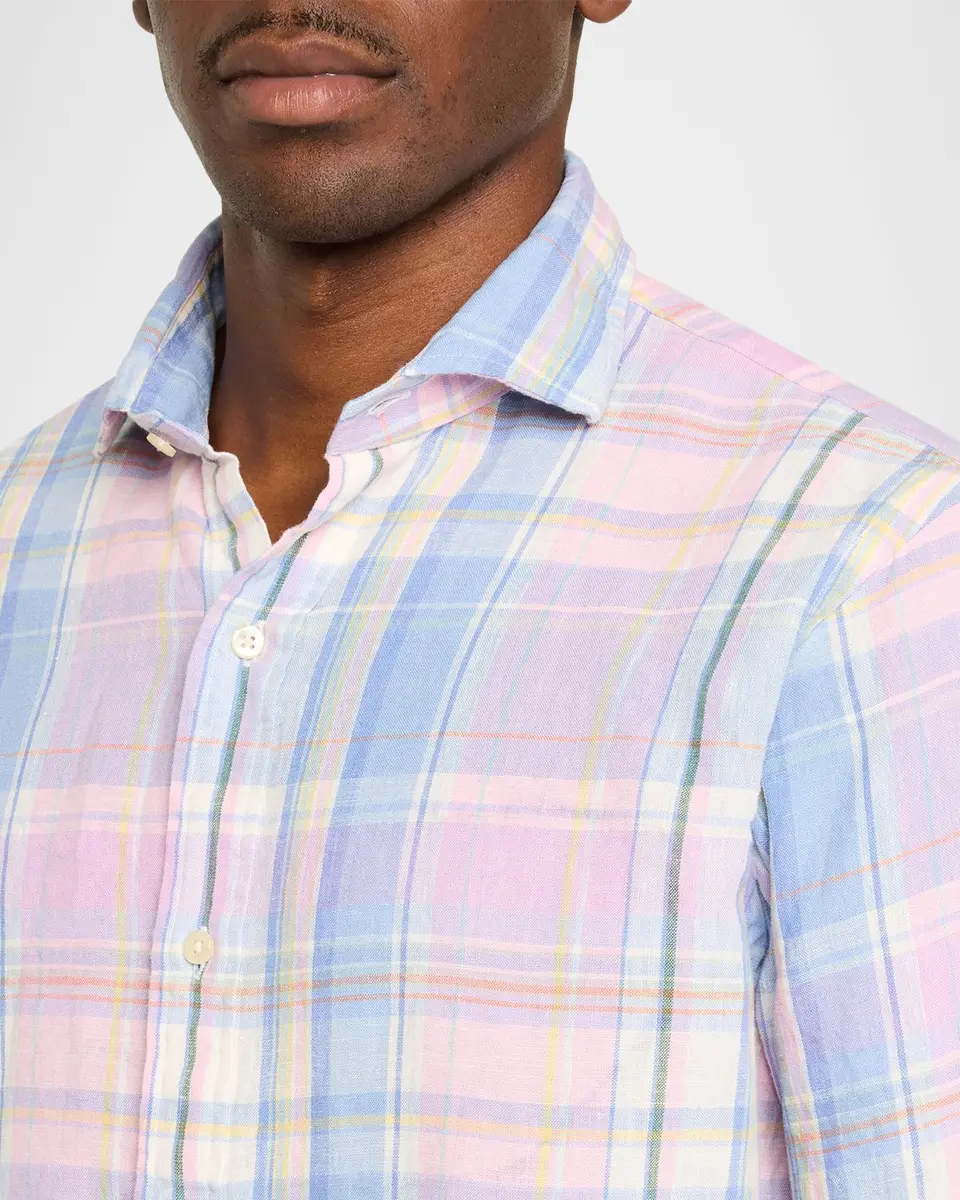 Polo Ralph Lauren Men's Multicolor Plaid Oxford Sport Shirt | Thumbnail 5 Polo Ralph Lauren Men's Multicolor Plaid Oxford Sport Shirt | Thumbnail 5