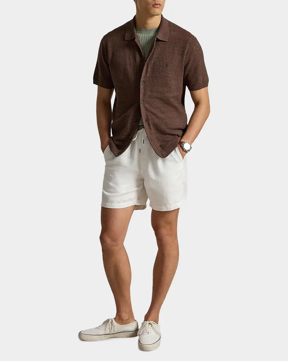 Polo Ralph Lauren Men's Cotton-Linen Short-Sleeve Cardigan | Thumbnail 2 Polo Ralph Lauren Men's Cotton-Linen Short-Sleeve Cardigan | Thumbnail 2