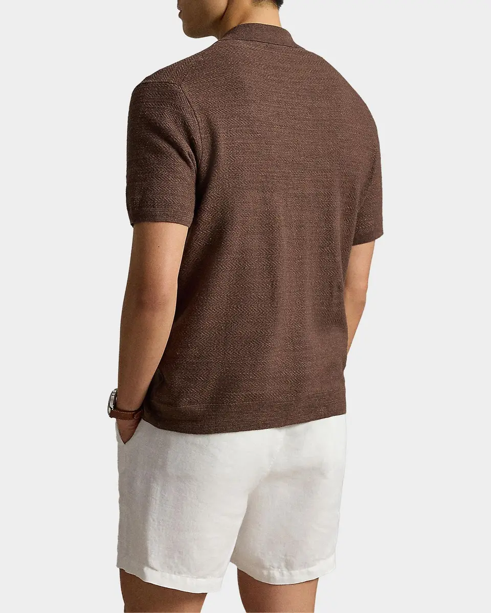 Polo Ralph Lauren Men's Cotton-Linen Short-Sleeve Cardigan | Thumbnail 3 Polo Ralph Lauren Men's Cotton-Linen Short-Sleeve Cardigan | Thumbnail 3
