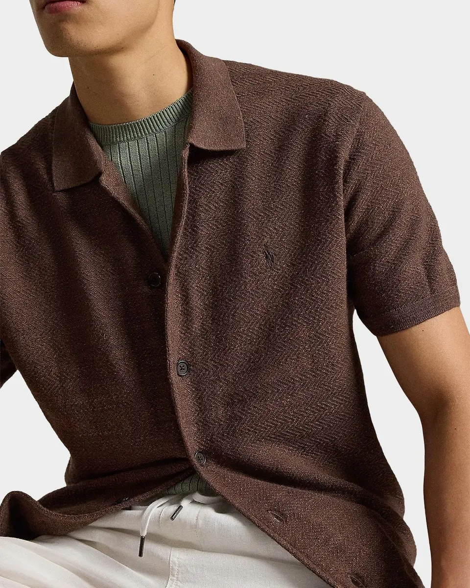 Polo Ralph Lauren Men's Cotton-Linen Short-Sleeve Cardigan | Thumbnail 5 Polo Ralph Lauren Men's Cotton-Linen Short-Sleeve Cardigan | Thumbnail 5
