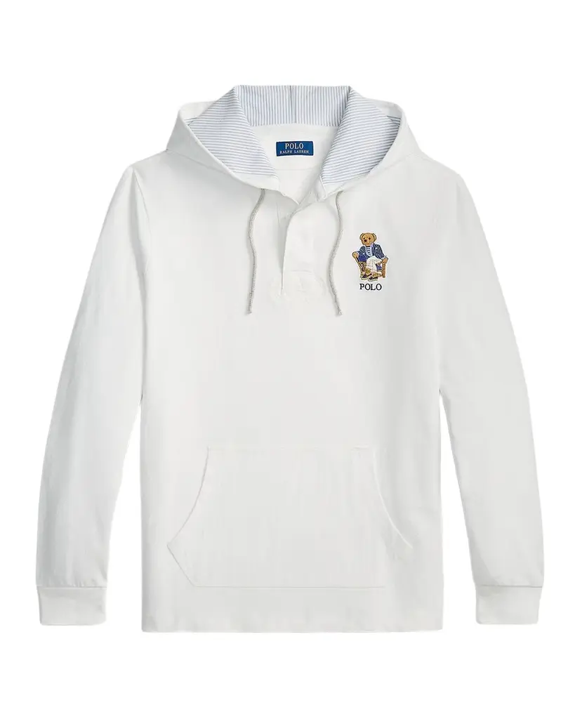 Polo Ralph Lauren Men's Polo Bear Rugby Hoodie | Image 1 Polo Ralph Lauren Men's Polo Bear Rugby Hoodie | Image 1