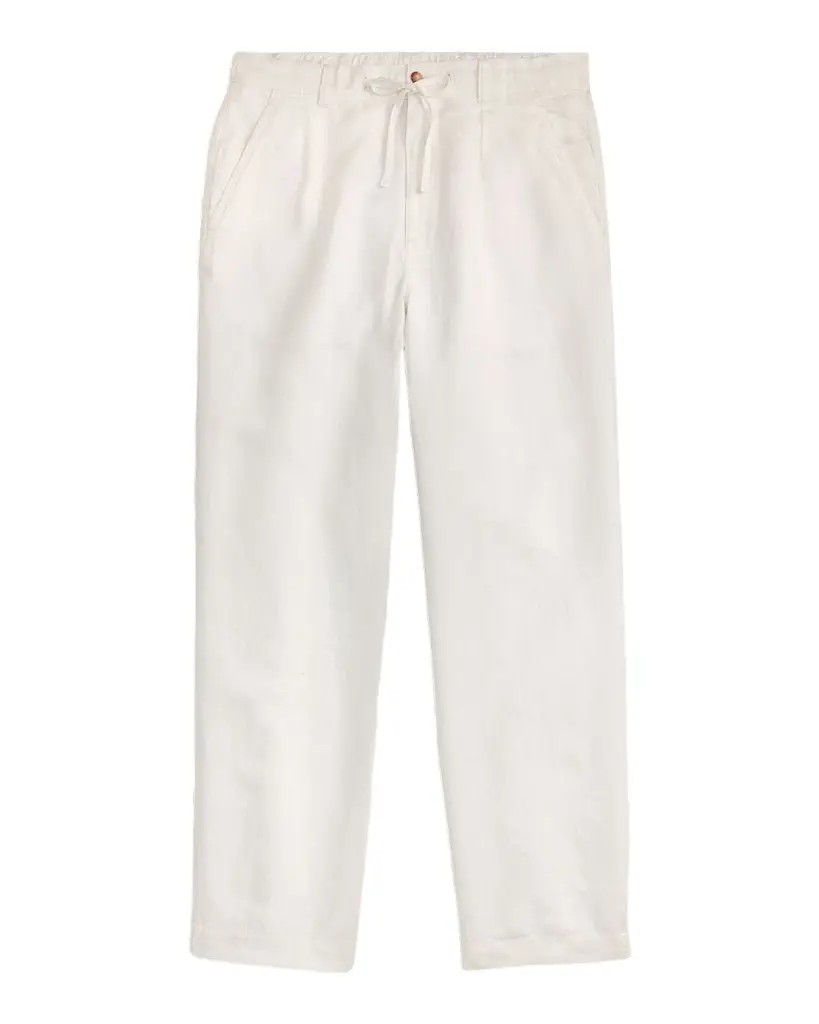 Ralph Lauren Purple Label Men's Relaxed Fit Pleated Linen Drawstring Pants | Image 1 Ralph Lauren Purple Label Men's Relaxed Fit Pleated Linen Drawstring Pants | Image 1
