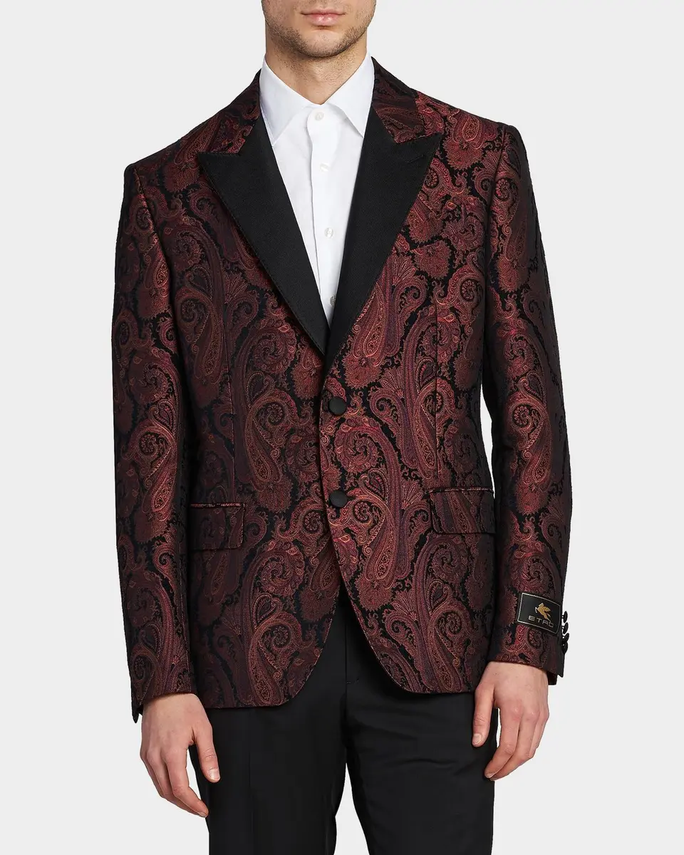 Etro Men's Milano Paisley Brocade Dinner Jacket | Thumbnail 4 Etro Men's Milano Paisley Brocade Dinner Jacket | Thumbnail 4