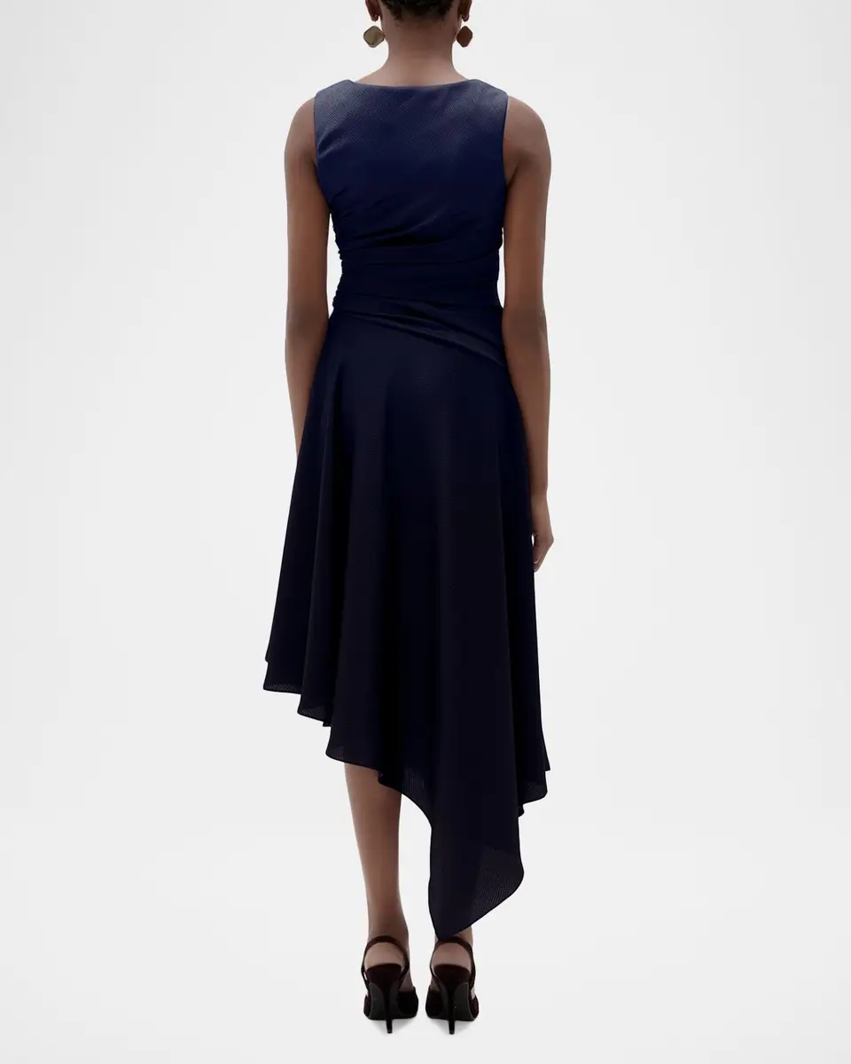 Amsale Asymmetric Sleeveless Midi Dress | Thumbnail 3 Amsale Asymmetric Sleeveless Midi Dress | Thumbnail 3