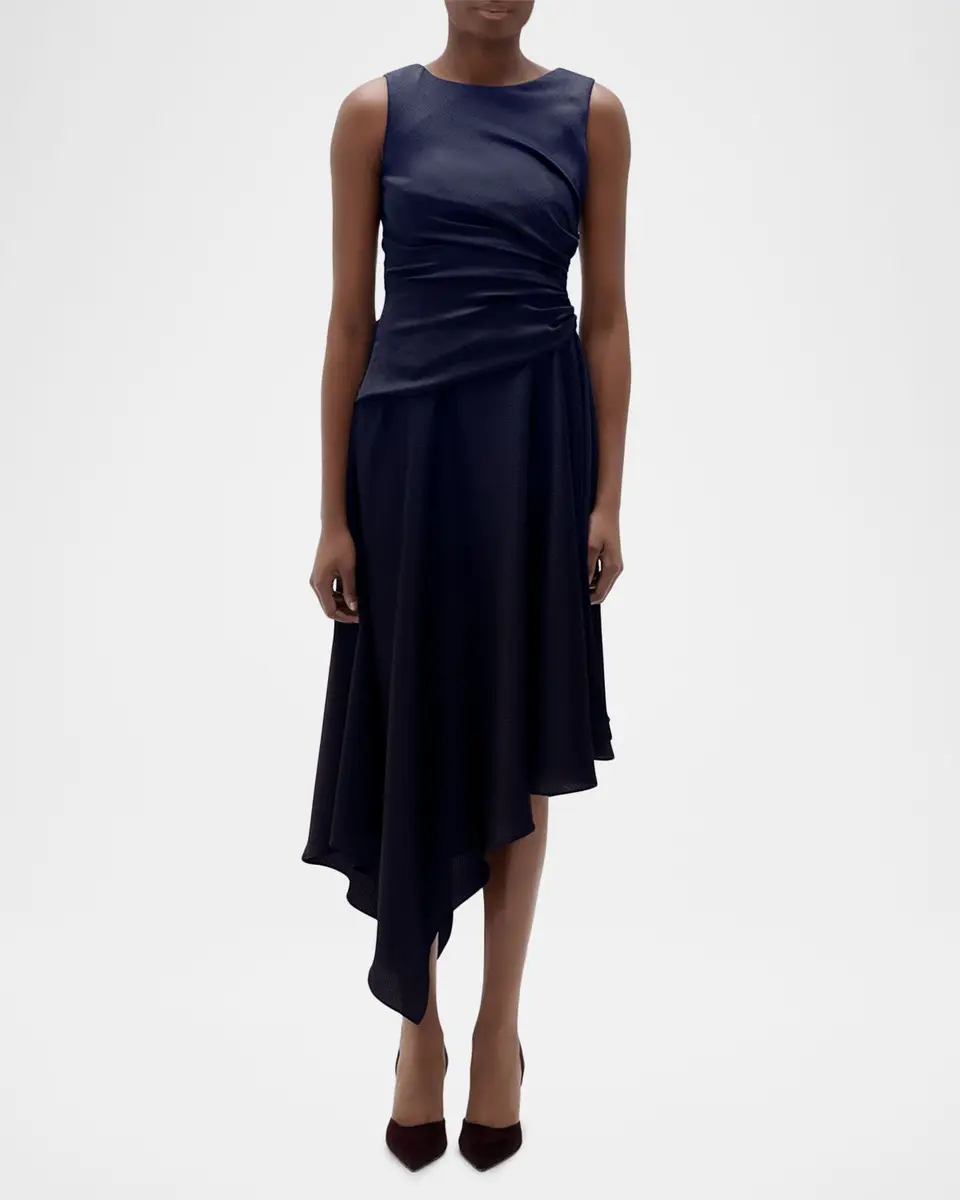 Amsale Asymmetric Sleeveless Midi Dress | Thumbnail 4 Amsale Asymmetric Sleeveless Midi Dress | Thumbnail 4