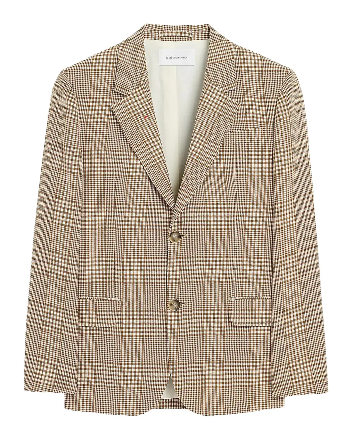AMI PARIS Men's Houndstooth Glen Plaid Wool Single-Breasted Blazer
