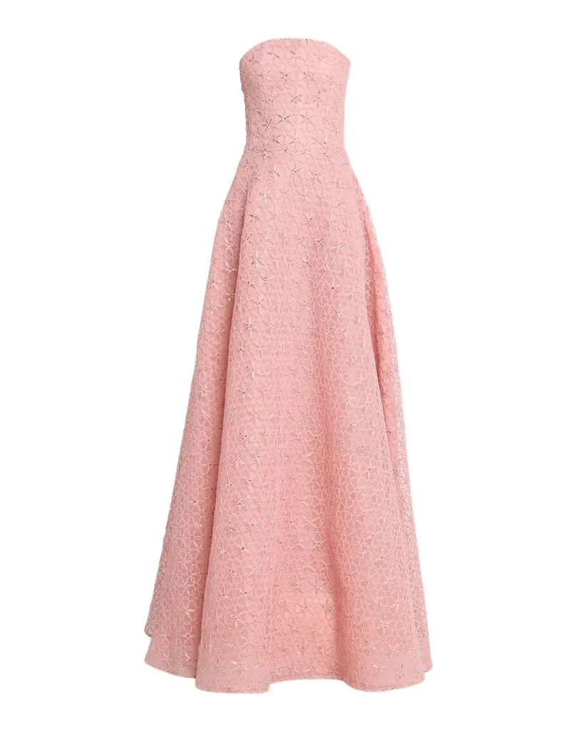 Naeem Khan Floral Cording Strapless A-Line Gown | Image 1 Naeem Khan Floral Cording Strapless A-Line Gown | Image 1