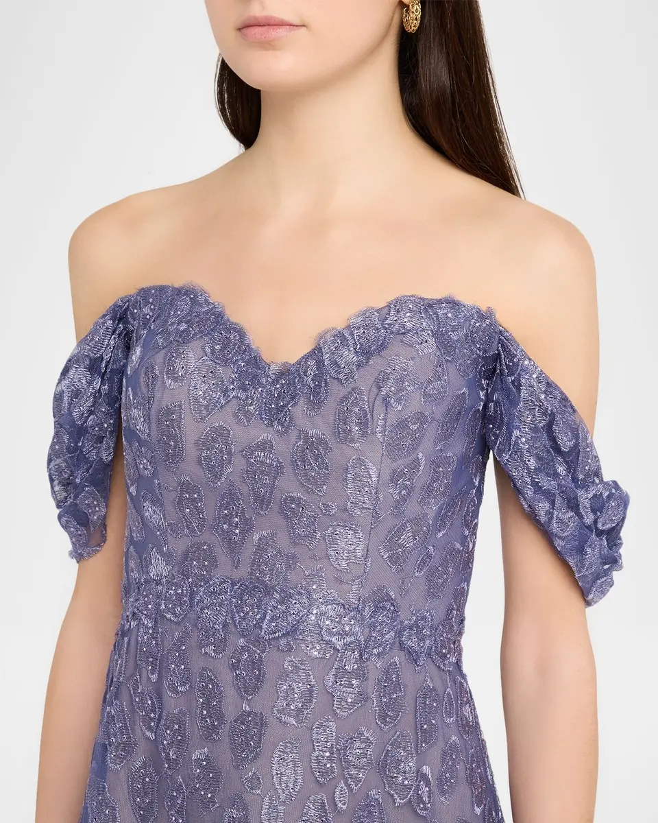 Rene Ruiz Collection Off-Shoulder Embroidered Sweetheart Gown | Thumbnail 5 Rene Ruiz Collection Off-Shoulder Embroidered Sweetheart Gown | Thumbnail 5