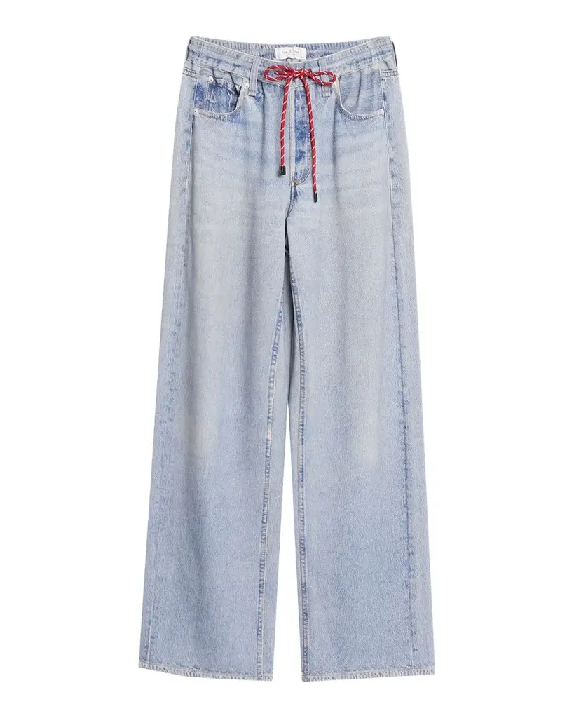 rag & bone rb Miramar Terry Drawstring Wide-Leg Jeans | Image 1 rag & bone rb Miramar Terry Drawstring Wide-Leg Jeans | Image 1