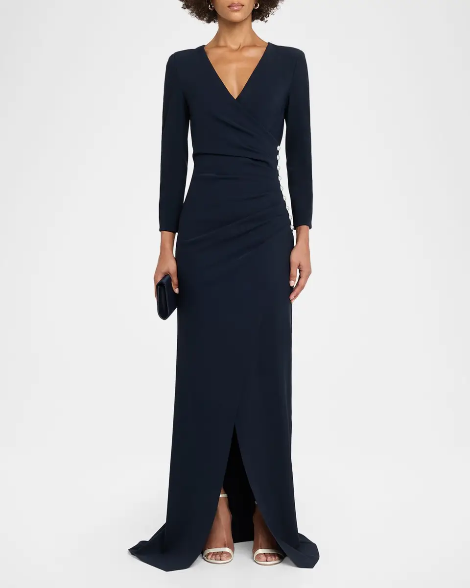 Chiara Boni La Petite Robe Wiesa Faux Pearl-Embellished Column Gown | Thumbnail 2