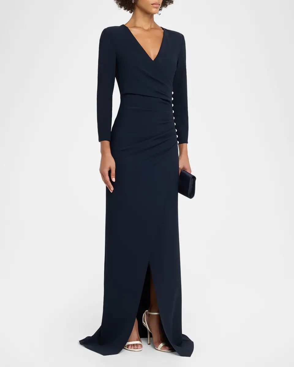 Chiara Boni La Petite Robe Wiesa Faux Pearl-Embellished Column Gown | Thumbnail 4