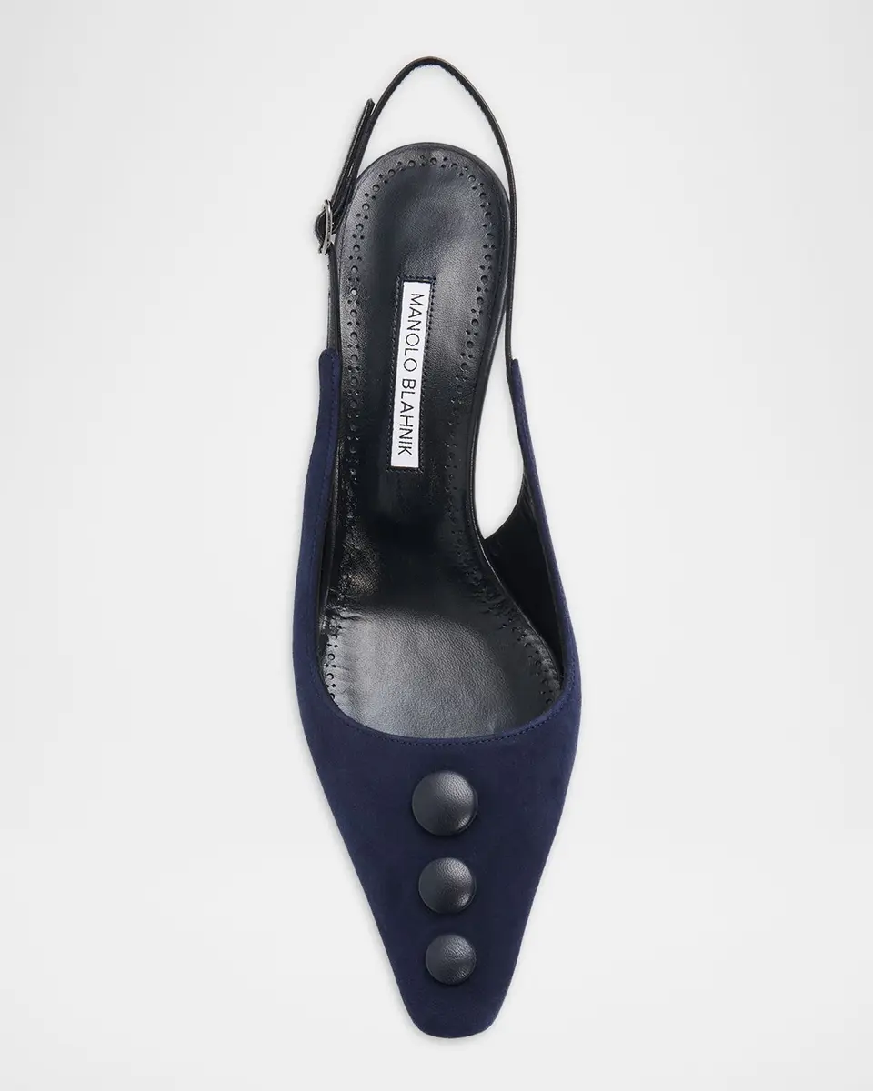 Manolo Blahnik 70mm Alexapla Suede Slingback Pumps | Thumbnail 6 Manolo Blahnik 70mm Alexapla Suede Slingback Pumps | Thumbnail 6