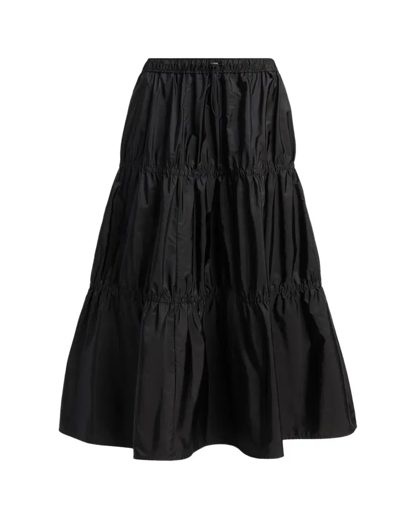 Moncler Tiered Nylon Midi Skirt | Image 1 Moncler Tiered Nylon Midi Skirt | Image 1
