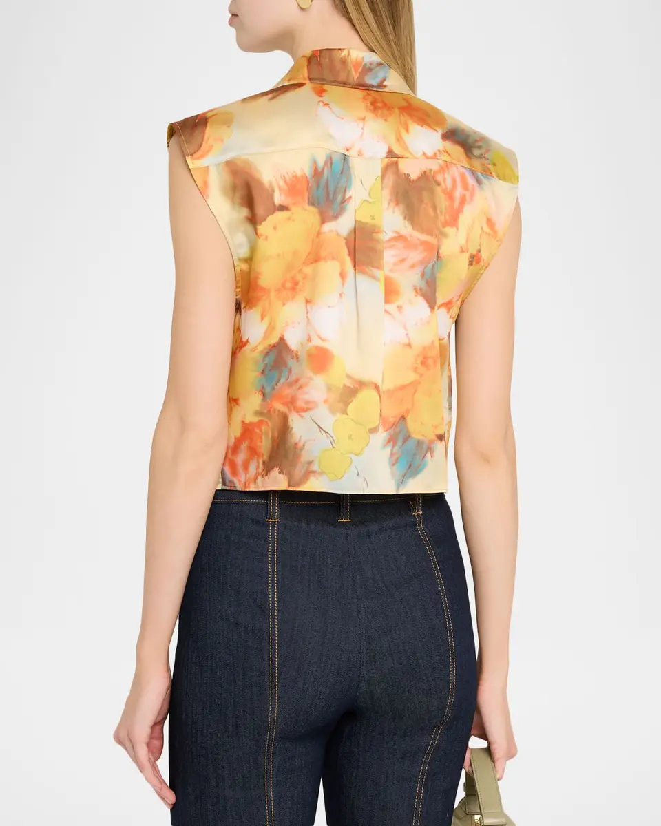 Cinq à Sept Marianna Embellished Watercolor Floral Top | Thumbnail 3 Cinq à Sept Marianna Embellished Watercolor Floral Top | Thumbnail 3