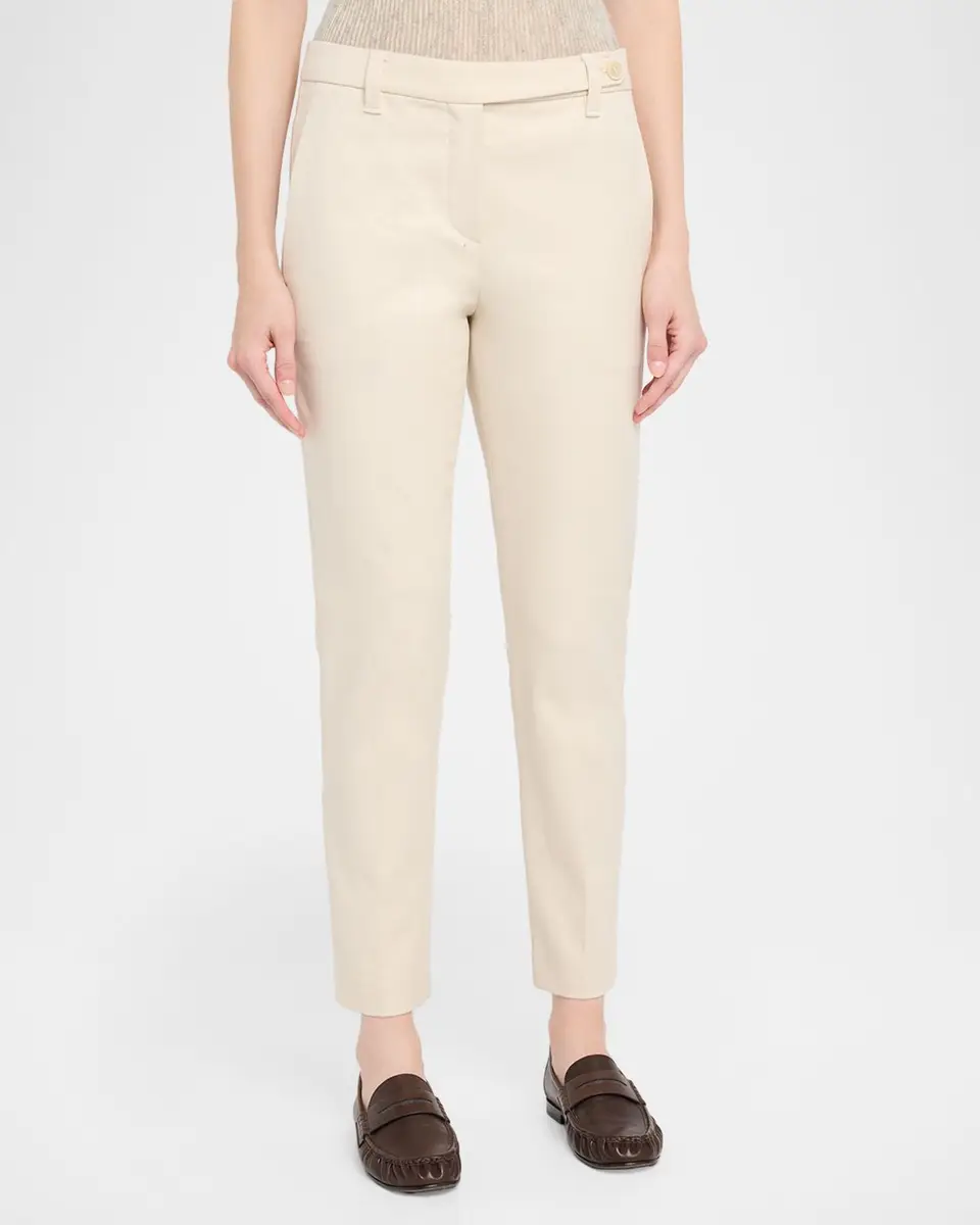 Brunello Cucinelli Monili-Trim Slim-Leg Ankle Pants | Thumbnail 4 Brunello Cucinelli Monili-Trim Slim-Leg Ankle Pants | Thumbnail 4