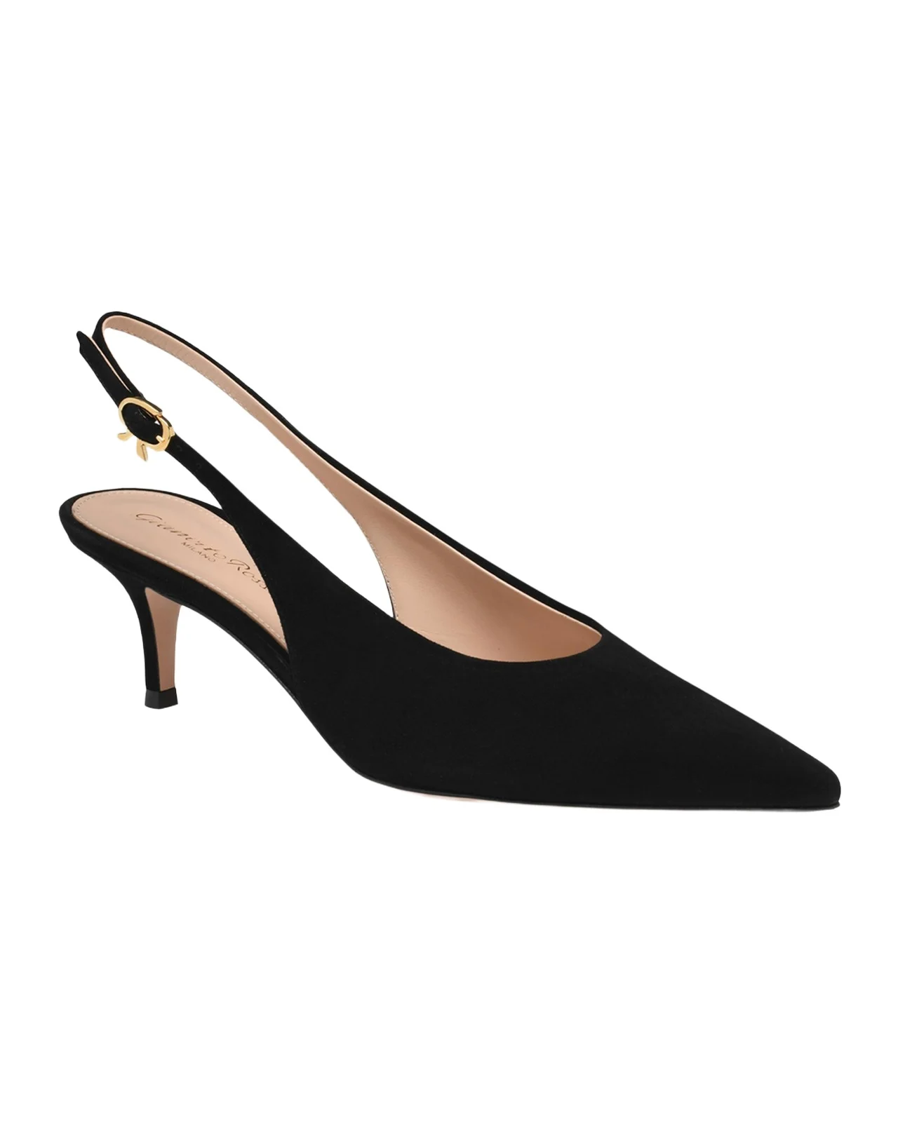 55mm Robbie Suede Slingback Pumps