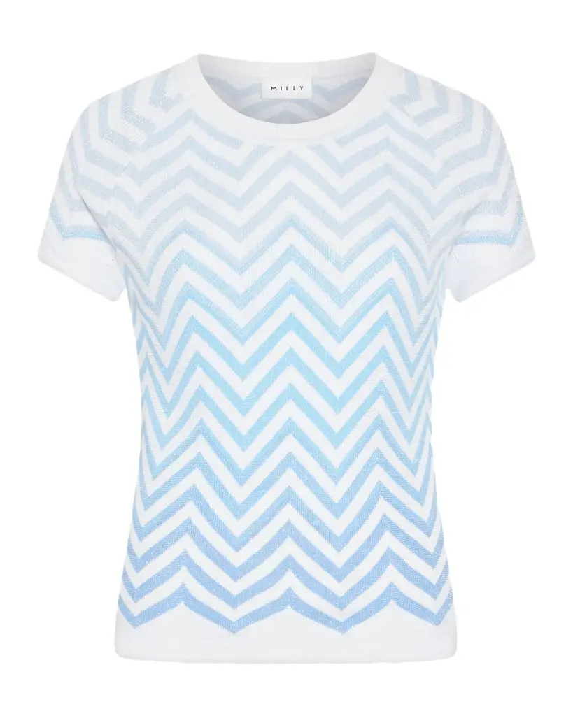 Kaira Ombre Chevron Shimmer Knit Top Kaira Ombre Chevron Shimmer Knit Top