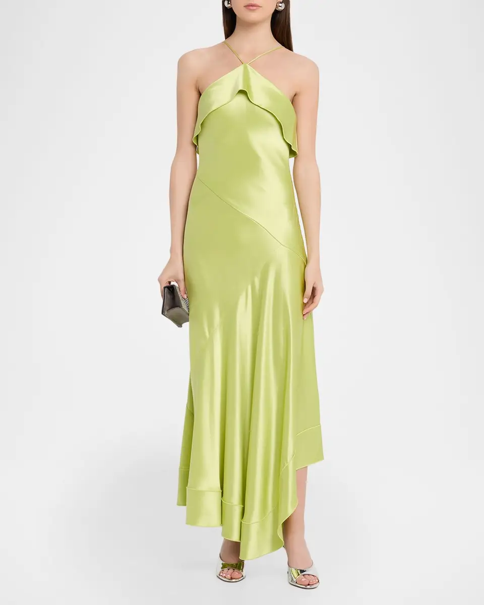 ACLER Marara Asymmetric-Hem Satin Maxi Dress | Thumbnail 2 ACLER Marara Asymmetric-Hem Satin Maxi Dress | Thumbnail 2