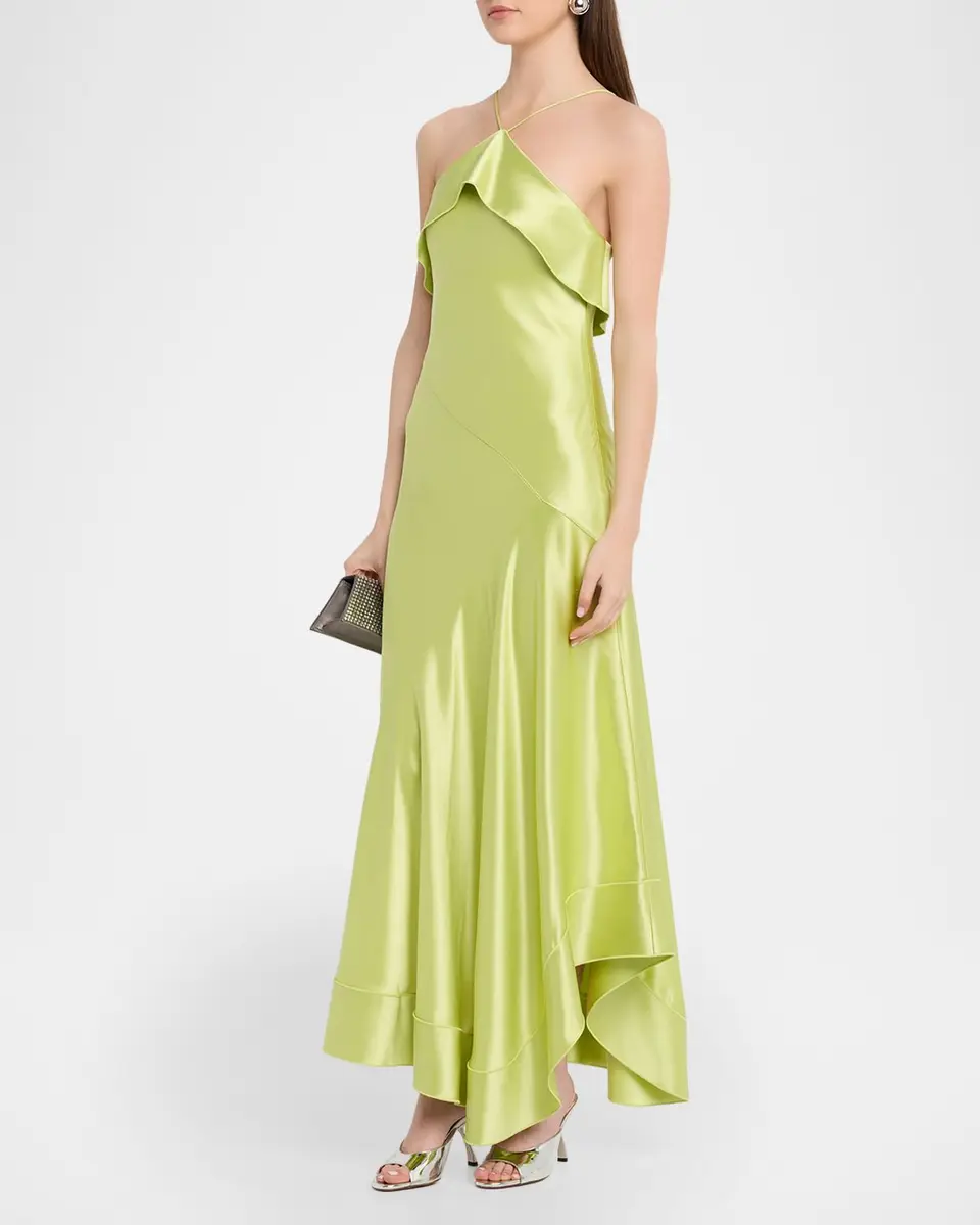 ACLER Marara Asymmetric-Hem Satin Maxi Dress | Thumbnail 4 ACLER Marara Asymmetric-Hem Satin Maxi Dress | Thumbnail 4
