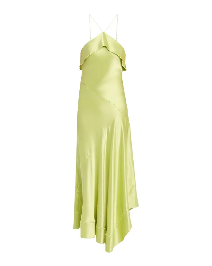 Marara Asymmetric-Hem Satin Maxi Dress Marara Asymmetric-Hem Satin Maxi Dress