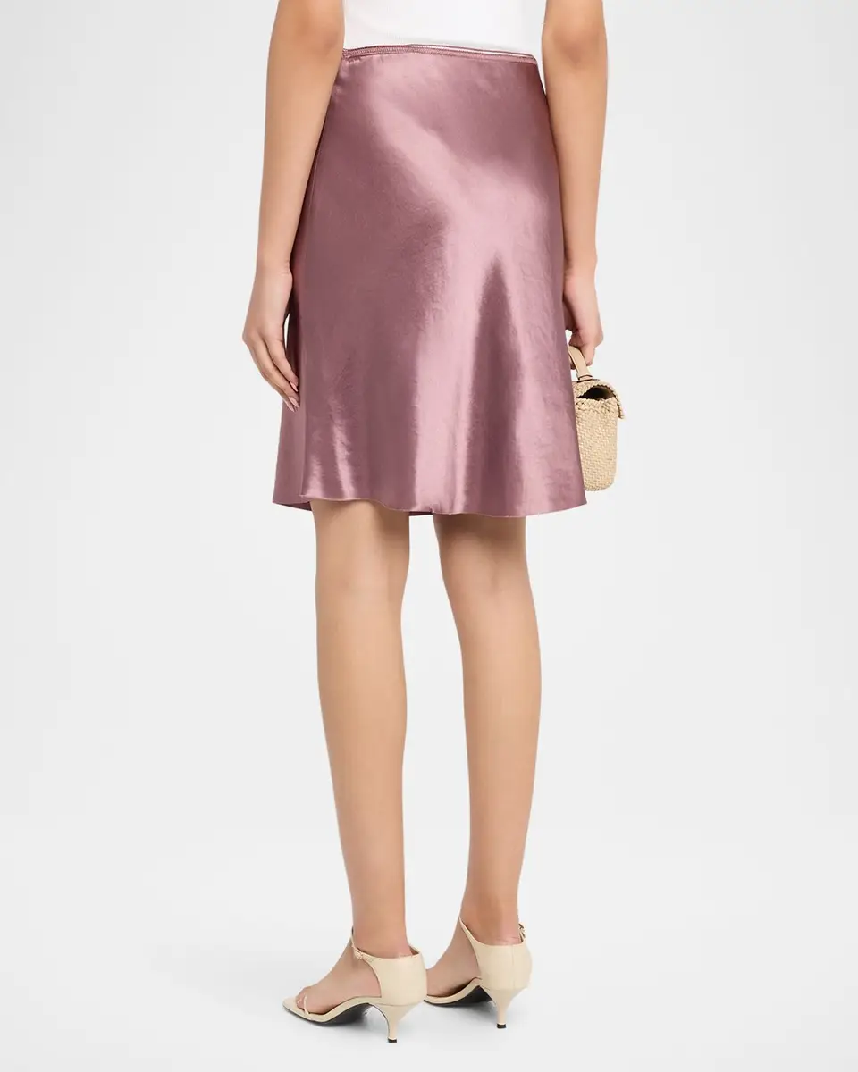 Vince Short Pull-On Satin Slip Skirt | Thumbnail 3