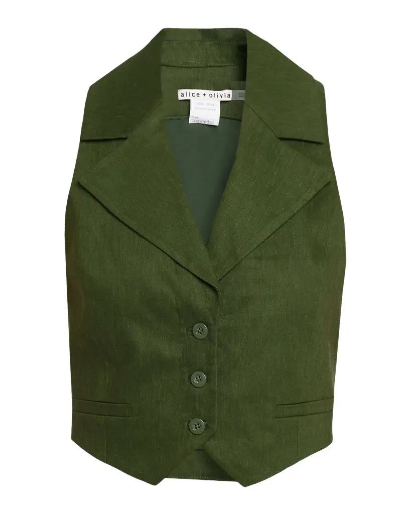 Alice + Olivia Donna Linen-Blend Vest | Image 1 Alice + Olivia Donna Linen-Blend Vest | Image 1