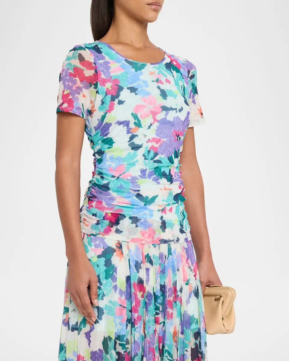 Ramy Brook Ellie Floral Ruched T-Shirt | Thumbnail 4 Ramy Brook Ellie Floral Ruched T-Shirt | Thumbnail 4