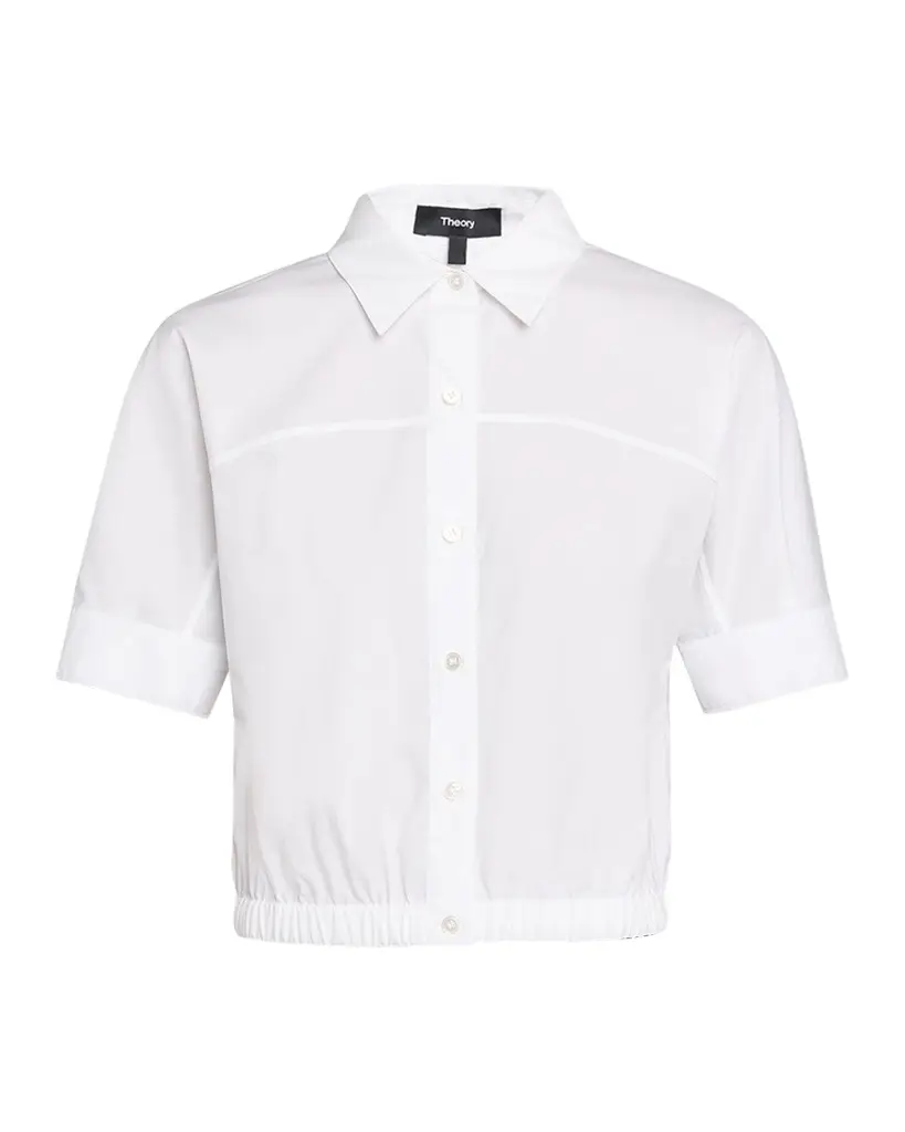Theory Short-Sleeve Button-Front Shirt | Image 1 Theory Short-Sleeve Button-Front Shirt | Image 1