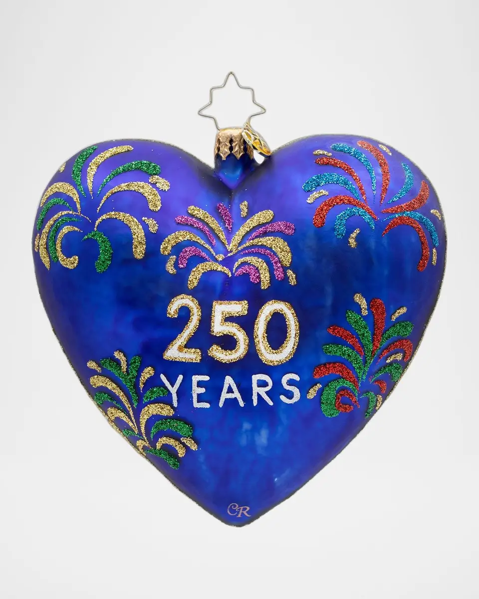 Christopher Radko 250 Years Heart of Independence Christmas Ornament | Thumbnail 2 Christopher Radko 250 Years Heart of Independence Christmas Ornament | Thumbnail 2