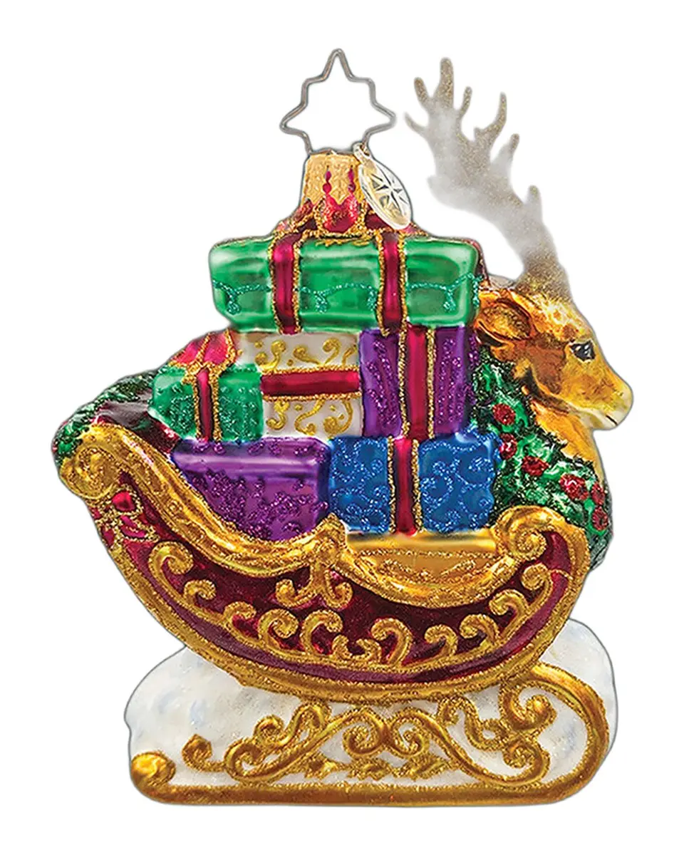 Christopher Radko The Noble Sleighride Christmas Ornament | Thumbnail 3 Christopher Radko The Noble Sleighride Christmas Ornament | Thumbnail 3