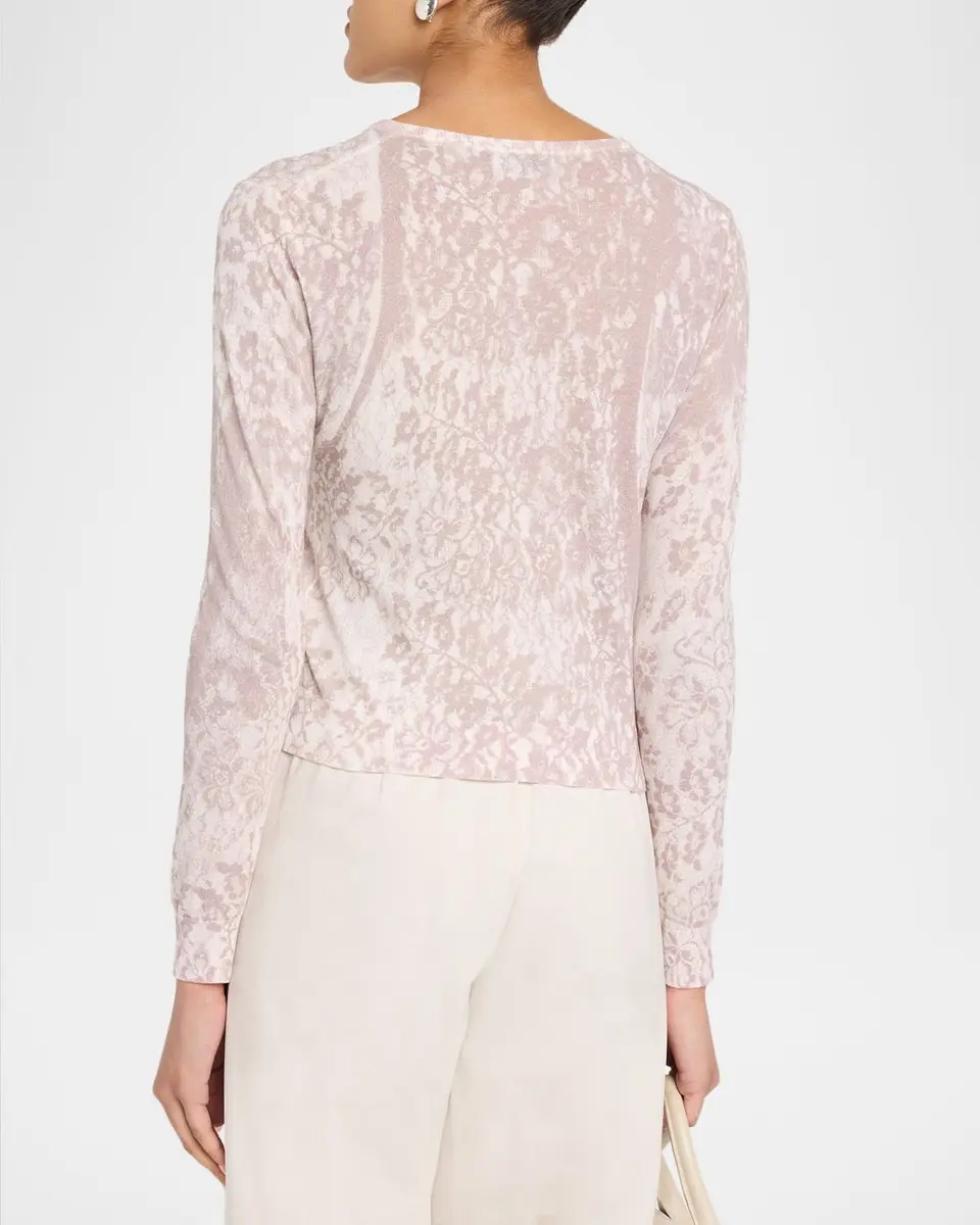Vince Floral Knit Cardigan | Thumbnail 3