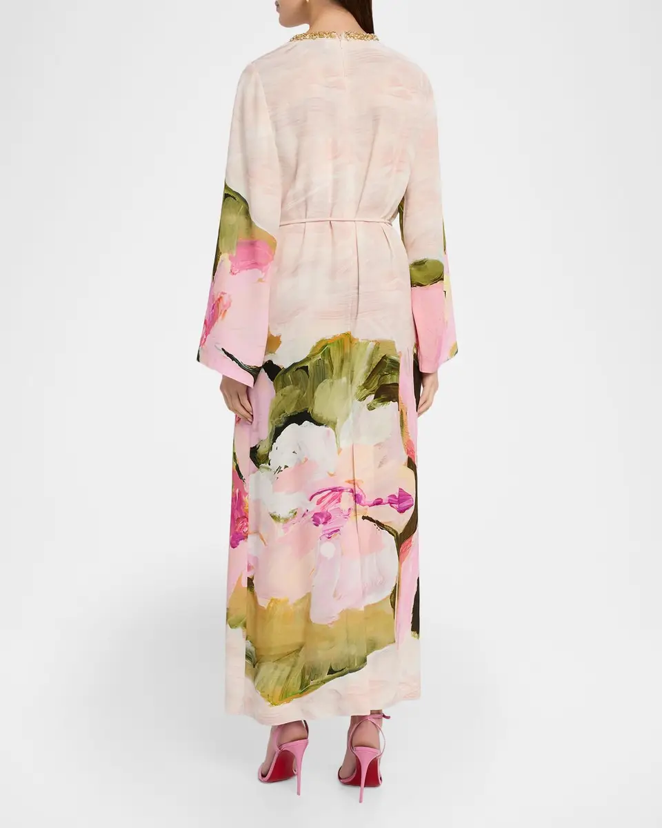 ACLER Regan Embellished Floral Tie-Waist Maxi Dress | Thumbnail 3