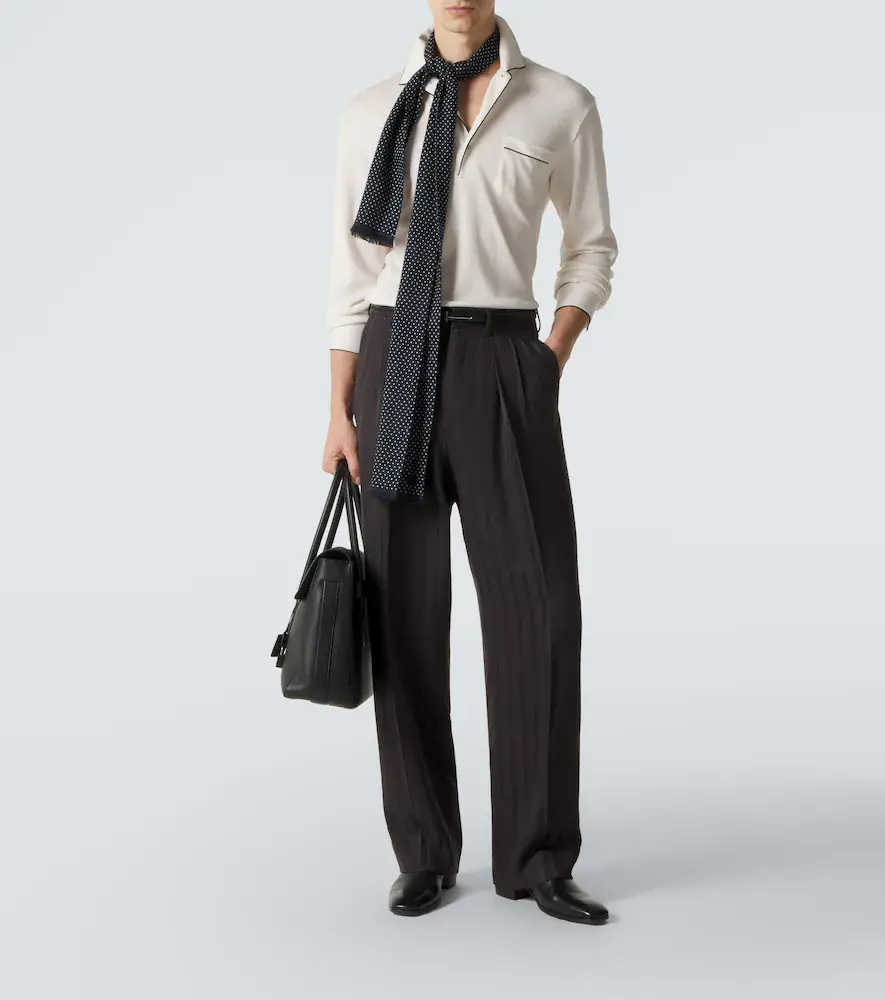 Tom Ford Silk and cotton piqué polo shirt | Thumbnail 4 Tom Ford Silk and cotton piqué polo shirt | Thumbnail 4