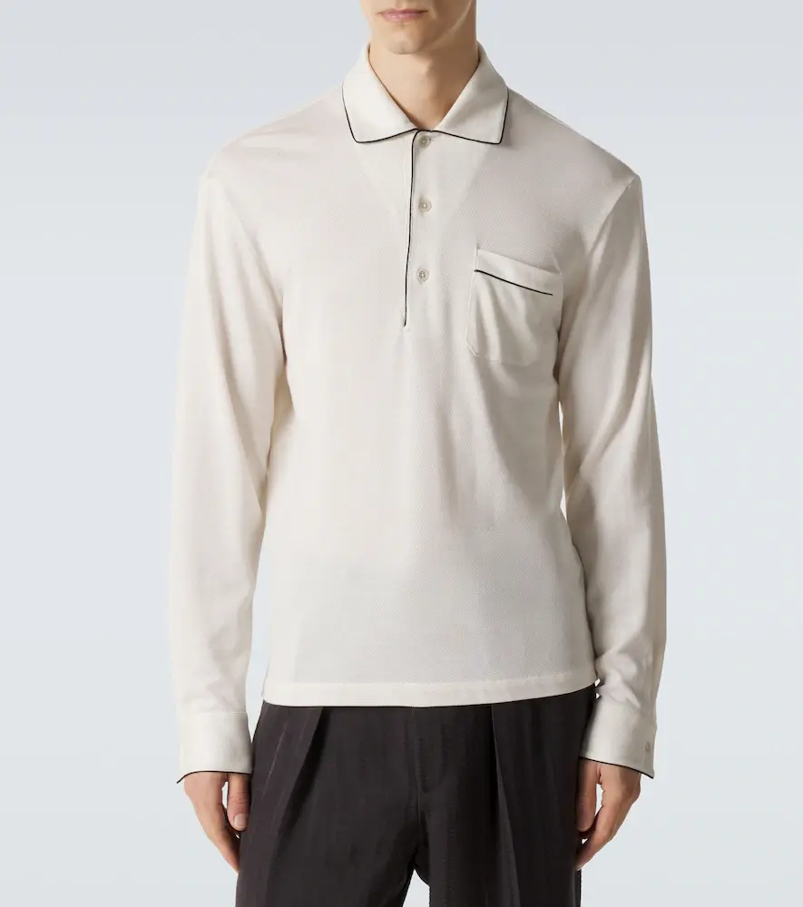 Tom Ford Silk and cotton piqué polo shirt | Thumbnail 5 Tom Ford Silk and cotton piqué polo shirt | Thumbnail 5