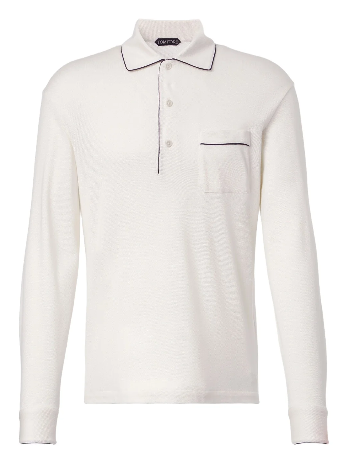 Silk and cotton piqué polo shirt Silk and cotton piqué polo shirt