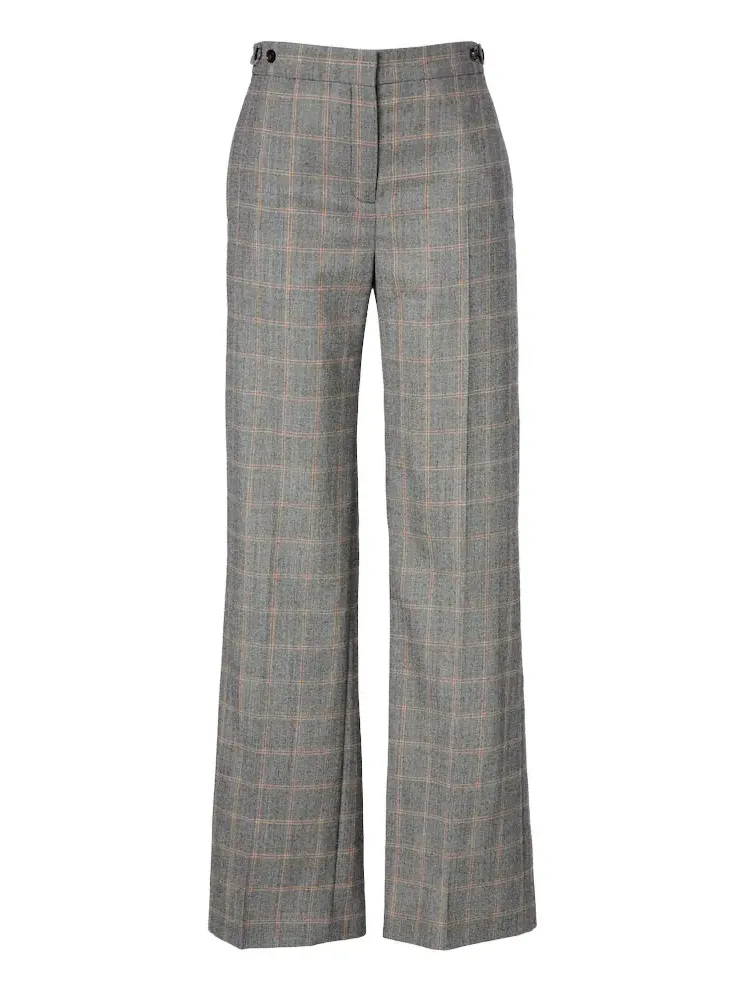 Checked wool wide-leg pants Checked wool wide-leg pants